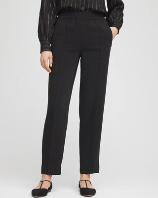 Crepe Side-Zip Tapered Ankle Pants | Chico's